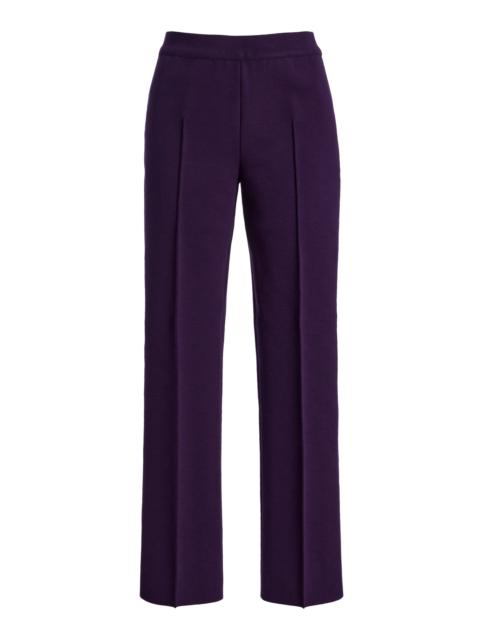 Louis Cropped Wool-Blend Straight-Leg Pants purple
