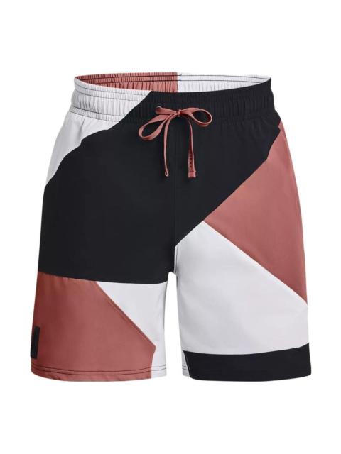 Under Armour Curry Woven 7 inch Basketball Shorts 'Black Pink White' 1377306-604