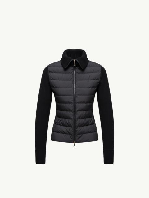 Padded Wool Zip-Up Cardigan