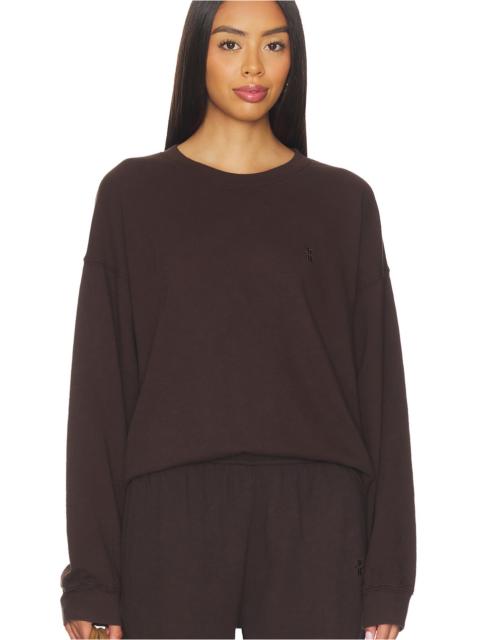 Oversized Lightweight French Terry Crewneck Sweatshirt