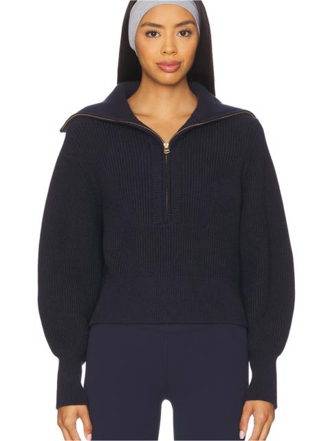Maura Half Zip Rib Knit