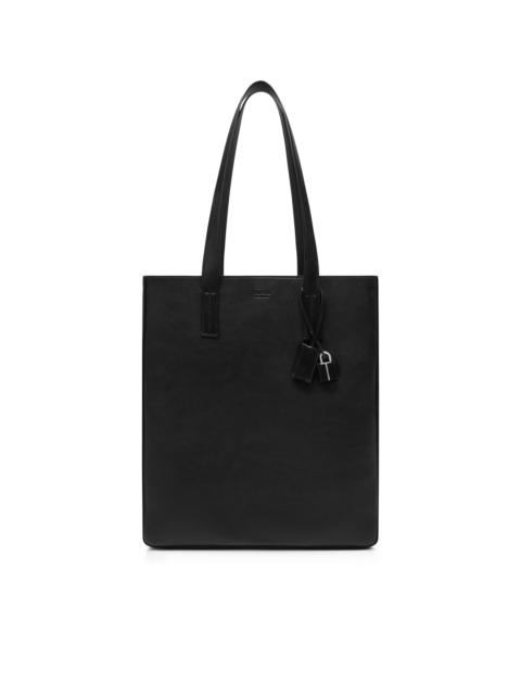 NATURAL LEATHER NORTH SOUTH TOTE