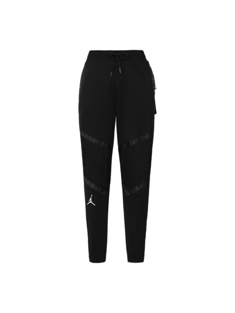 Air Jordan Dri-FIT Zion Big Pocket Patchwork Print Knit Sports Bundle Feet Pants Black DH0585-011