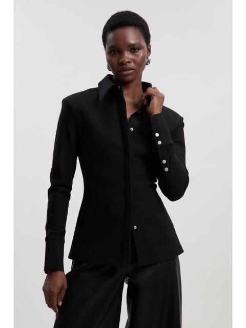 Ponte Power Shoulder Shirt