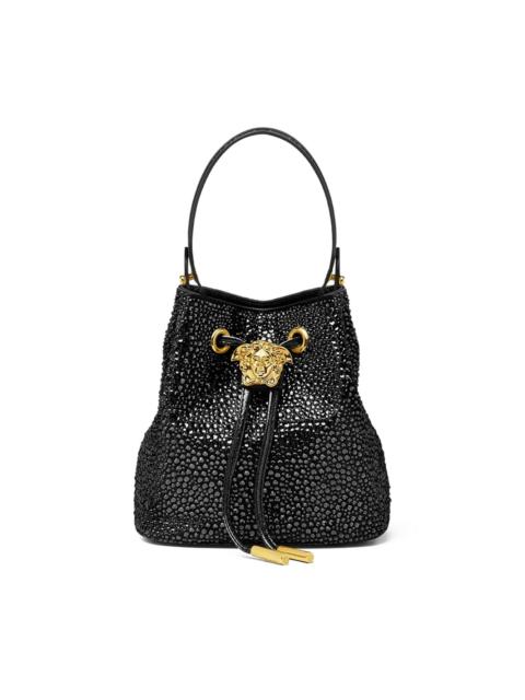La Medusa crystal-embellished mini bucket bag