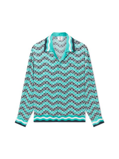 Monogram Wave Silk Shirt | Casablanca Paris