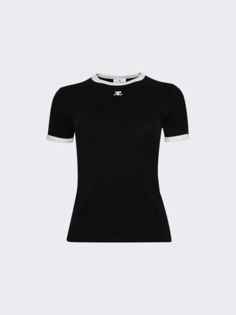 Signature Contrast Tee Black And Heritage White