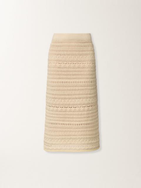 Pencil skirt in wool and cotton with sequins