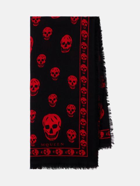 Skull wool scarf