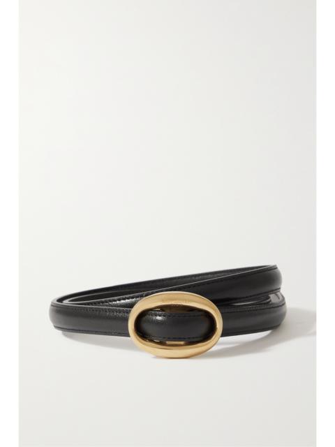 Glossed-leather Belt