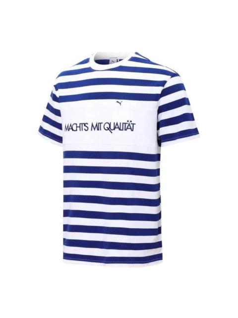 PUMA MMQ Striped T-Shirt 'Blue' 537510-12