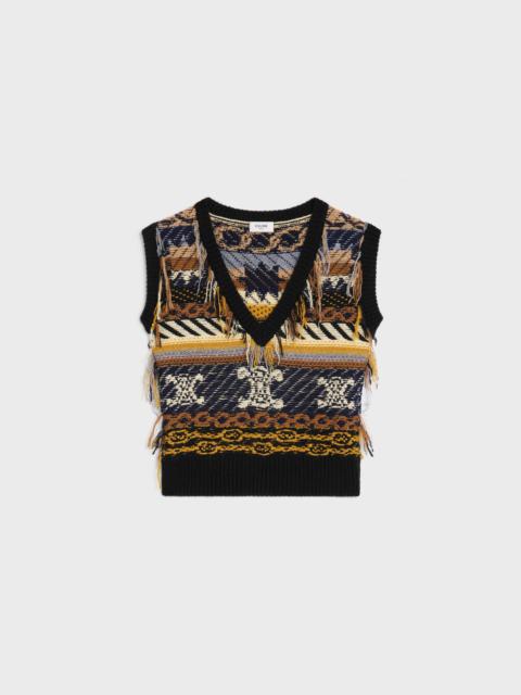 top IN jacquard cashmere