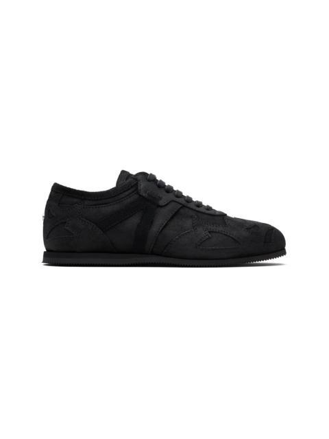 Black Milton Low-Top Boxing Sneakers