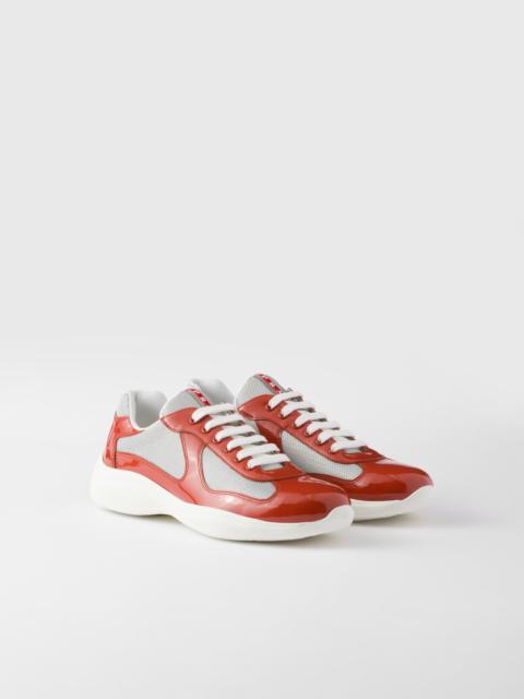 Patent leather and technical fabric Prada America's Cup sneakers