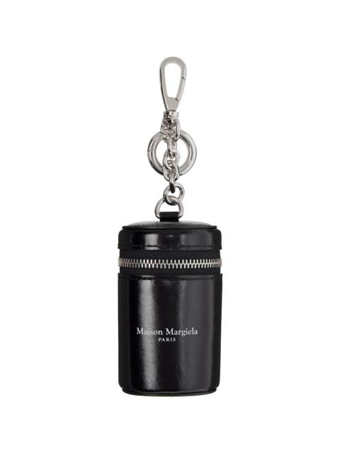 Black Cylindrical Pouch Charm Keychain