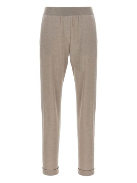 lurex-detail trousers