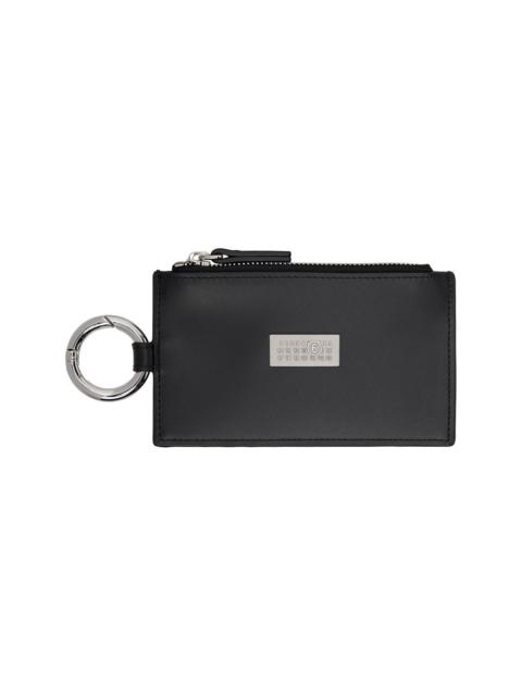 Black Numeric Leather Key Ring Wallet