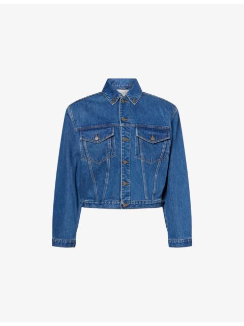 Regular-Fit Shrunken Denim Jacket