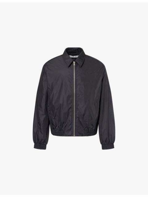 Brand-Print Relaxed-Fit Shell Jacket