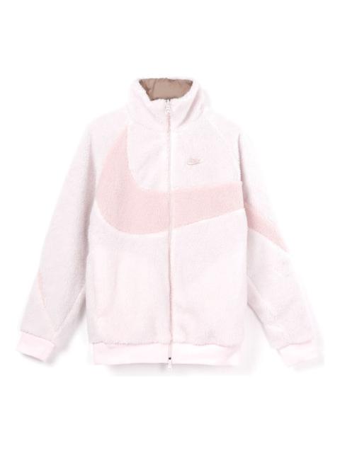 Nike Big Swoosh Reversible Boa Jacket (Asia Sizing) 'Soft Pink Oxford' BQ6546-640