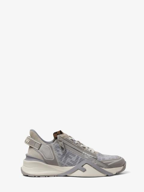 Fendi Flow Sneakers Gray FF technical mesh and suede running sneakers