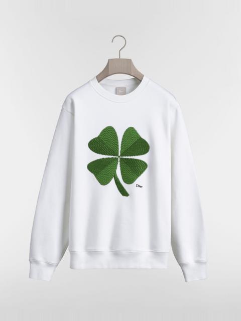 Sweatshirt with Dior Clover Embroidery, Relaxed Fit