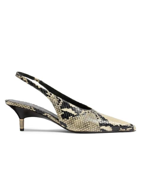 Women's Bella 50MM Python-Embossed Leather Slingback Pumps - Natural