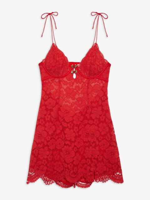 Creamsicle Lace Slip Dress