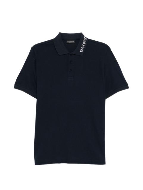 logo-collar polo shirt