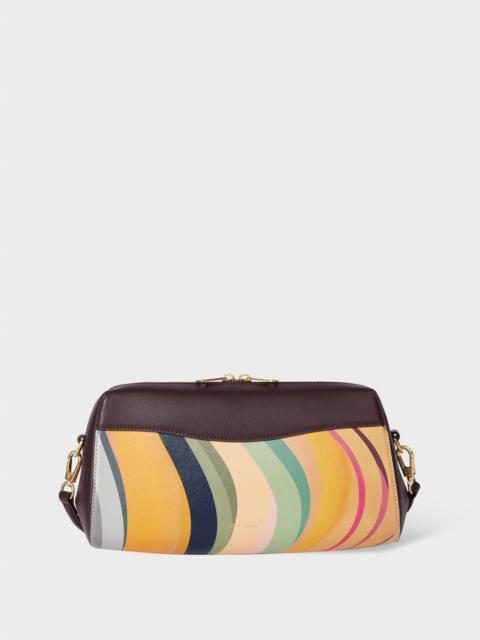Women's 'Dusky Swirl' Leather Shoulder Bag