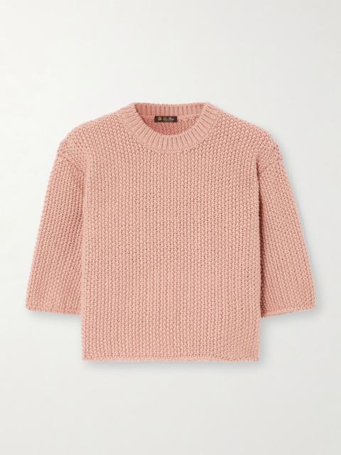 Boccioleto crocheted mohair-blend sweater Baby pink