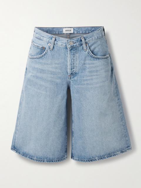 Baggy V-waist Denim Shorts