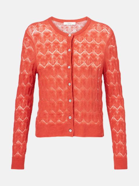 Pointelle cotton cardigan