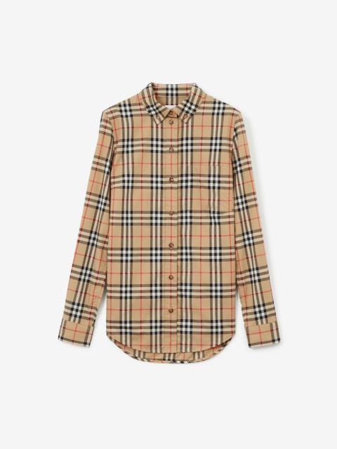 Check Stretch Cotton Shirt