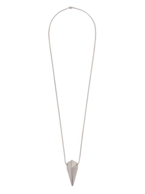 Silver Hollywood Pyramid Charm Necklace