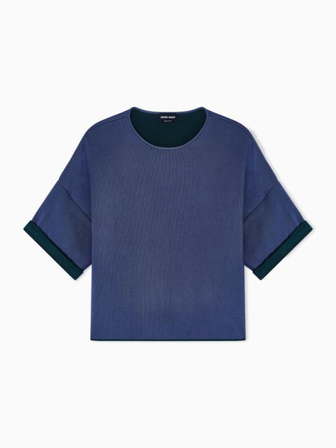 ASV RIBBED VISCOSE CREW-NECK JUMPER
