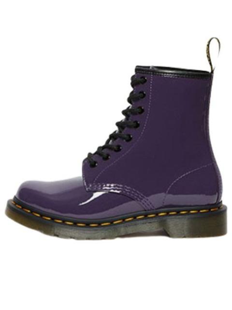 (WMNS) Dr. Martens Lens Patent Leather 8 Martin boots Black Purple 27216628