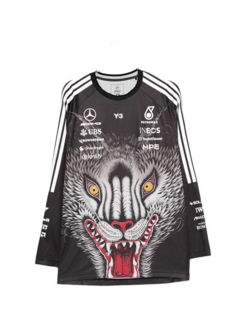 x Mercedes-AMG Petronas F1 printed striped top