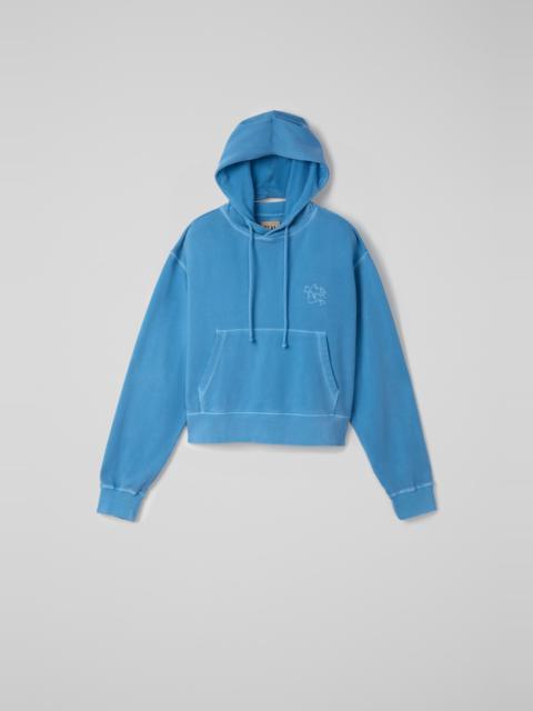 Blue Organic Cotton Hoodie
