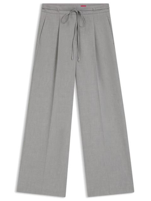 REGULAR-FIT TROUSERS WITH WIDE LEG