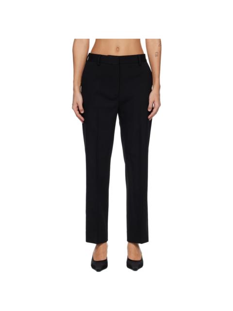Black Cropped Suit Trousers