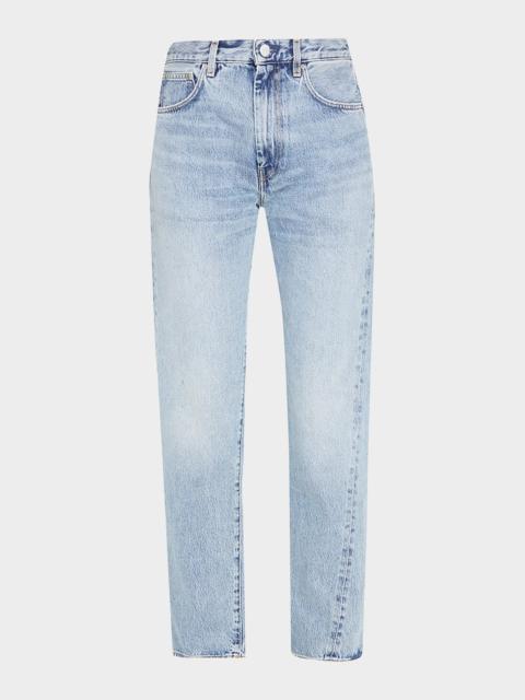Twisted Seam Straight-Leg Denim Pants
