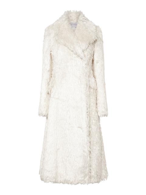 Cantwell Coat in Ivory Silk Fur