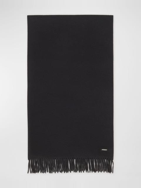 Cashmere Sciarpa Grande Fringe-Trim Scarf