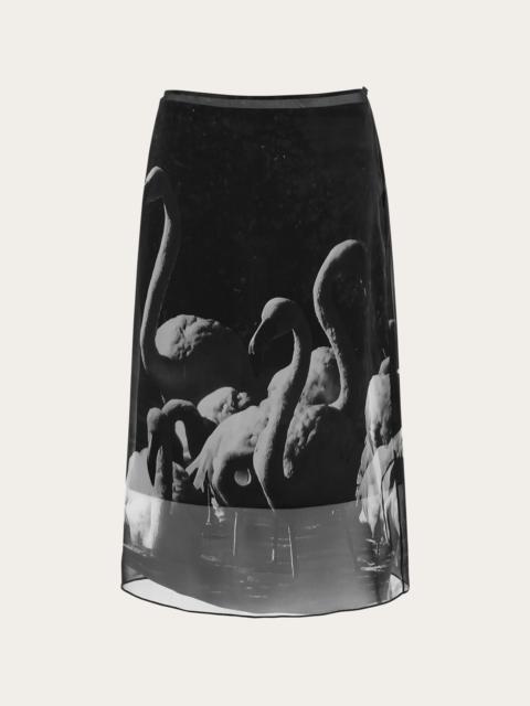 Georgette skirt with Trinidad print