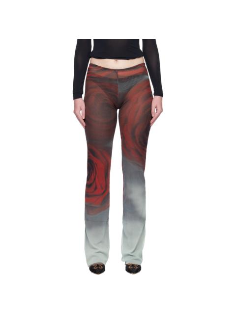 Red 'The Blurry Roses' Lounge Pants