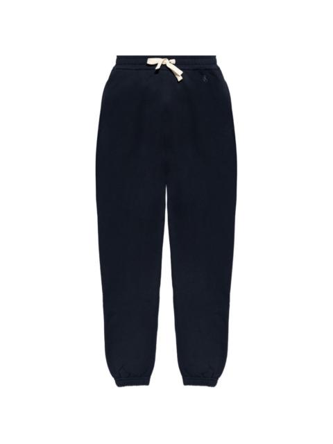 drawstring-embroidered trousers
