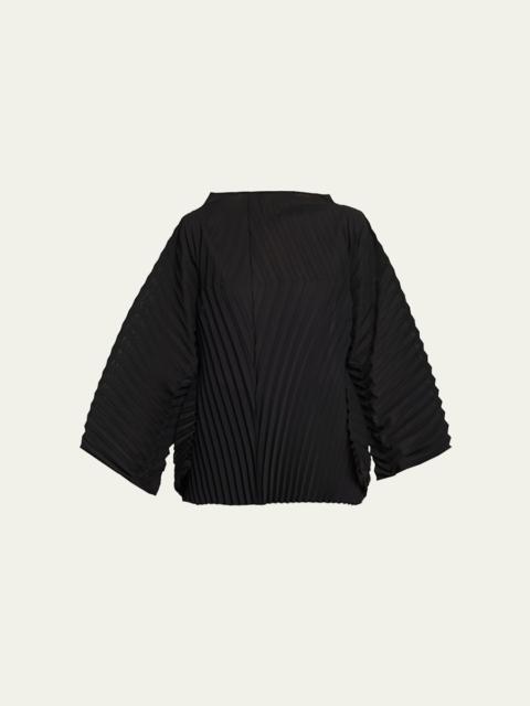 Wave Pleats Oversized Top