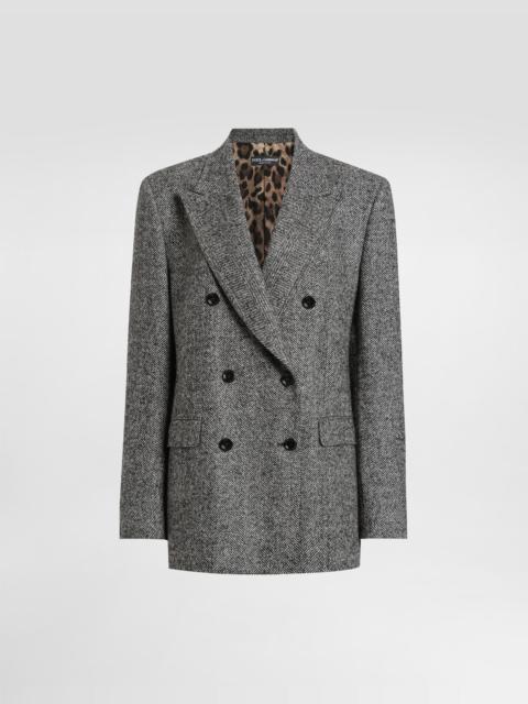 Double-breasted chevron jacket