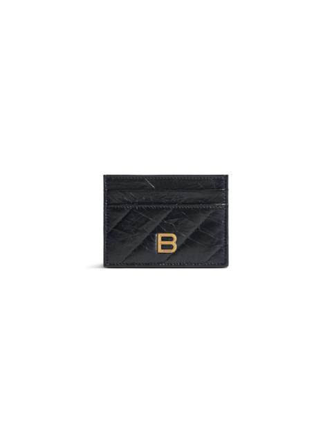 Women's Crush Card Holder Quilted  in Black